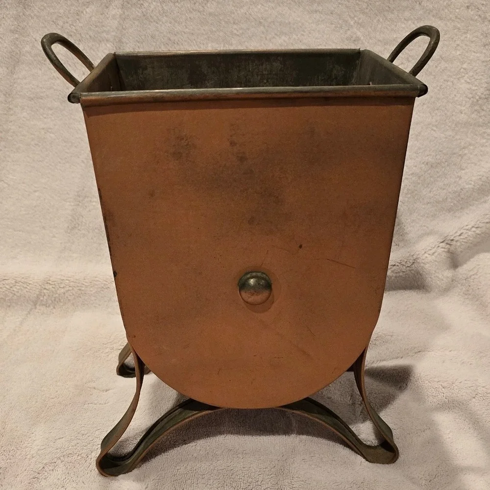 Antique Fries Metal Tin Butter Churn Batter Beater‎ Cream Whipper Mixer RARE